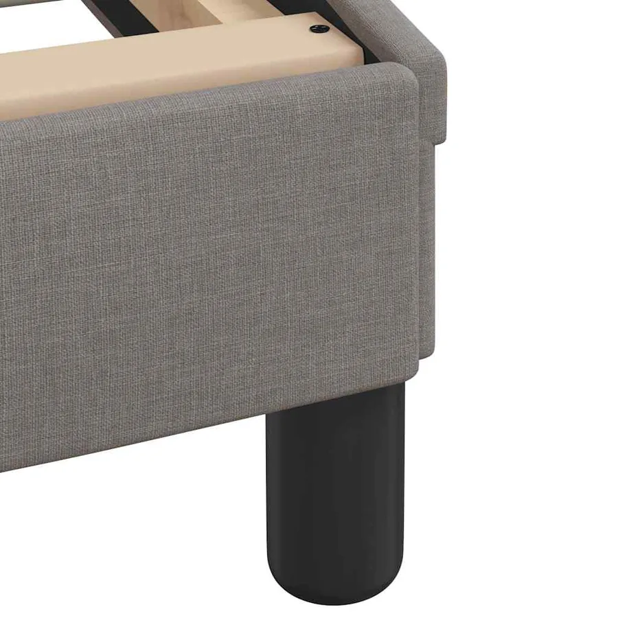 Cadre de lit sans matelas Hvar taupe 140x200 cm tissu - 9