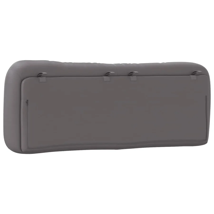 Coussin de tête de lit Hvar gris 140 cm similicuir - 7