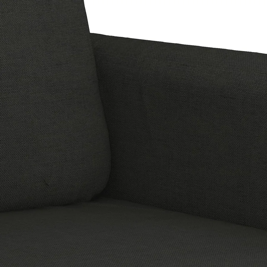 Ensemble de canapés 2 pcs avec coussins Noir Tissu - 5