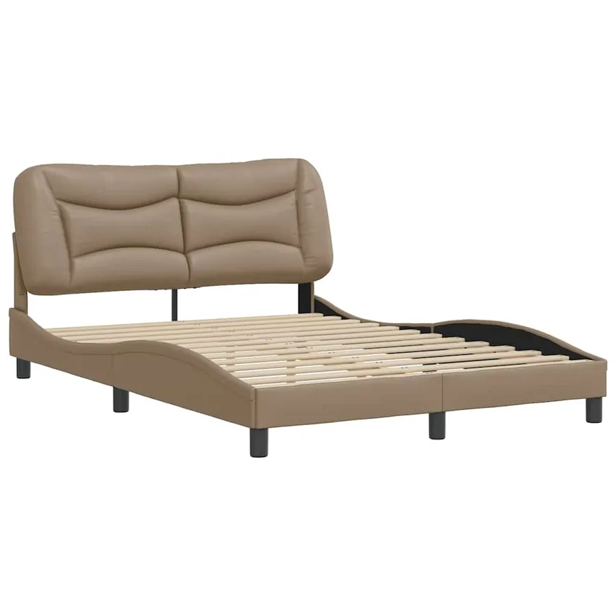Cadre de lit sans matelas Hvar cappuccino 140x200 cm similicuir - 3