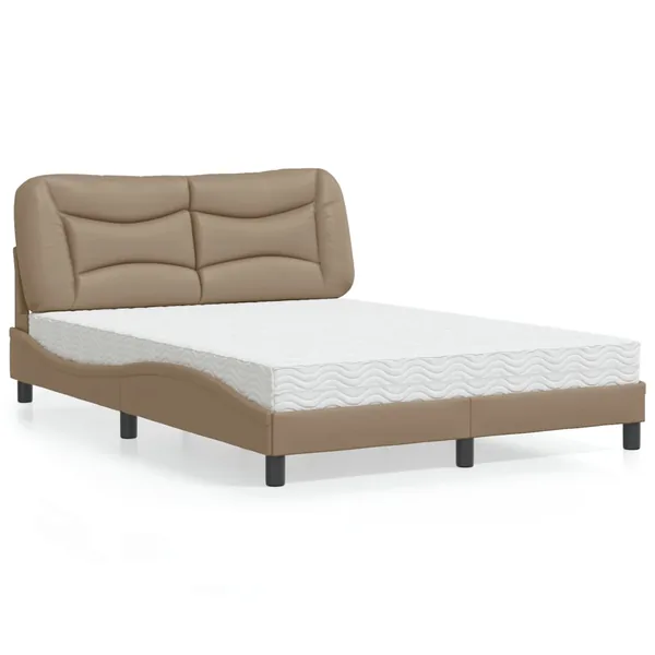 Lit avec matelas Hvar cappuccino 140x200 cm similicuir