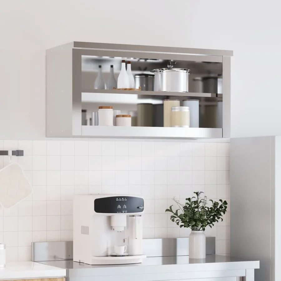 Armoire murale de cuisine avec étagère acier inoxydable - 3
