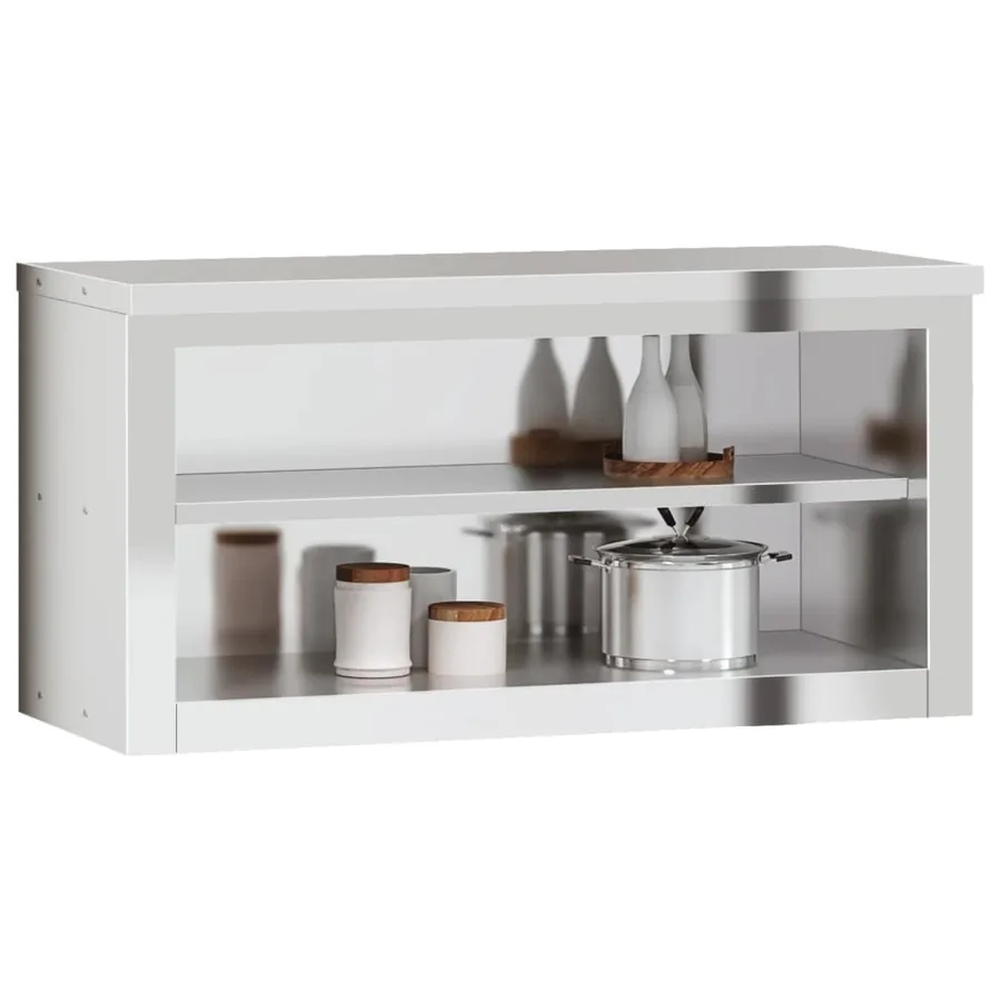 Armoire murale de cuisine avec étagère acier inoxydable - 4