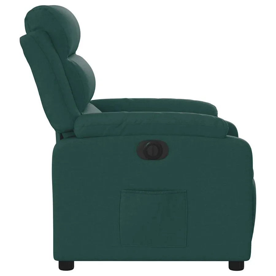 Fauteuil inclinable électrique Vert foncé Tissu - 10