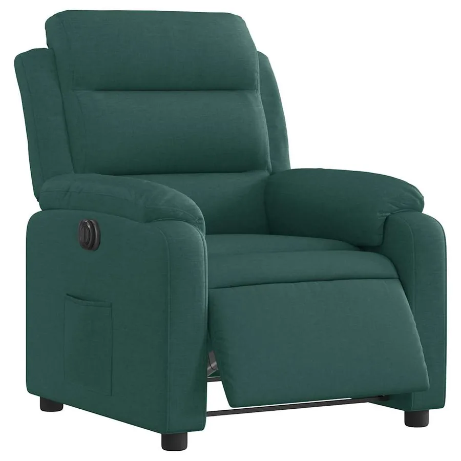 Fauteuil inclinable électrique Vert foncé Tissu - 3
