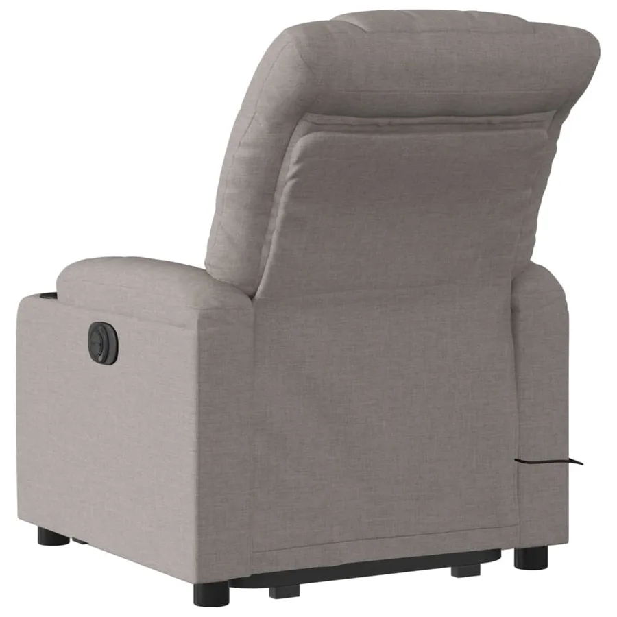 Fauteuil inclinable de massage Taupe Tissu - 5