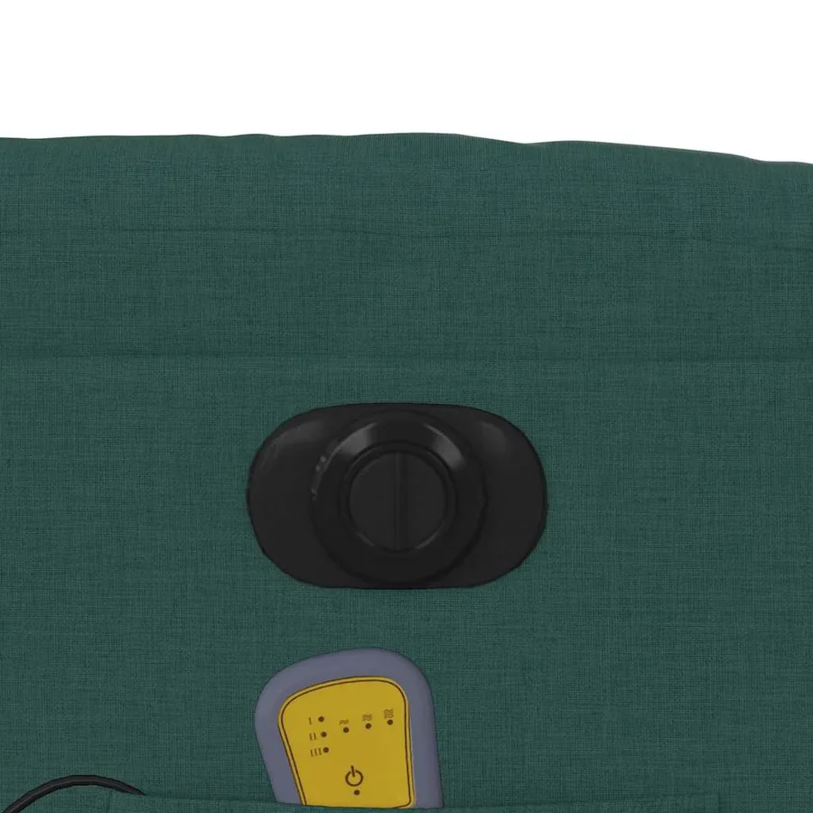 Fauteuil de massage inclinable électrique Vert foncé Tissu - 12