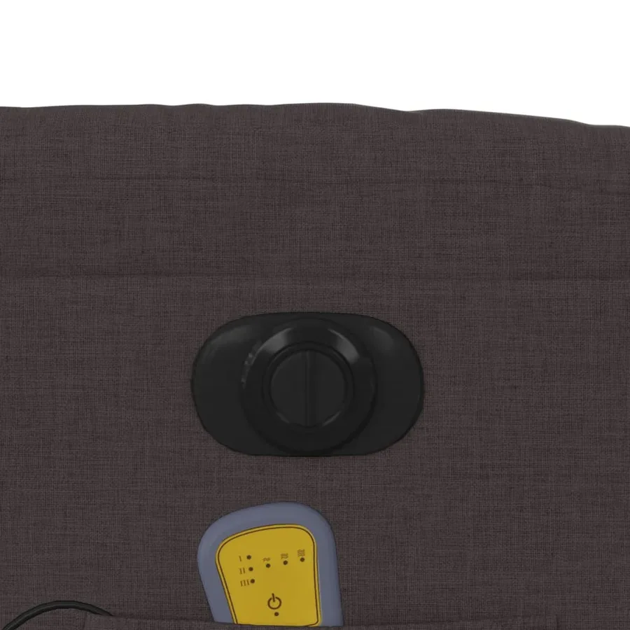 Fauteuil inclinable de massage électrique Marron foncé Tissu - 13