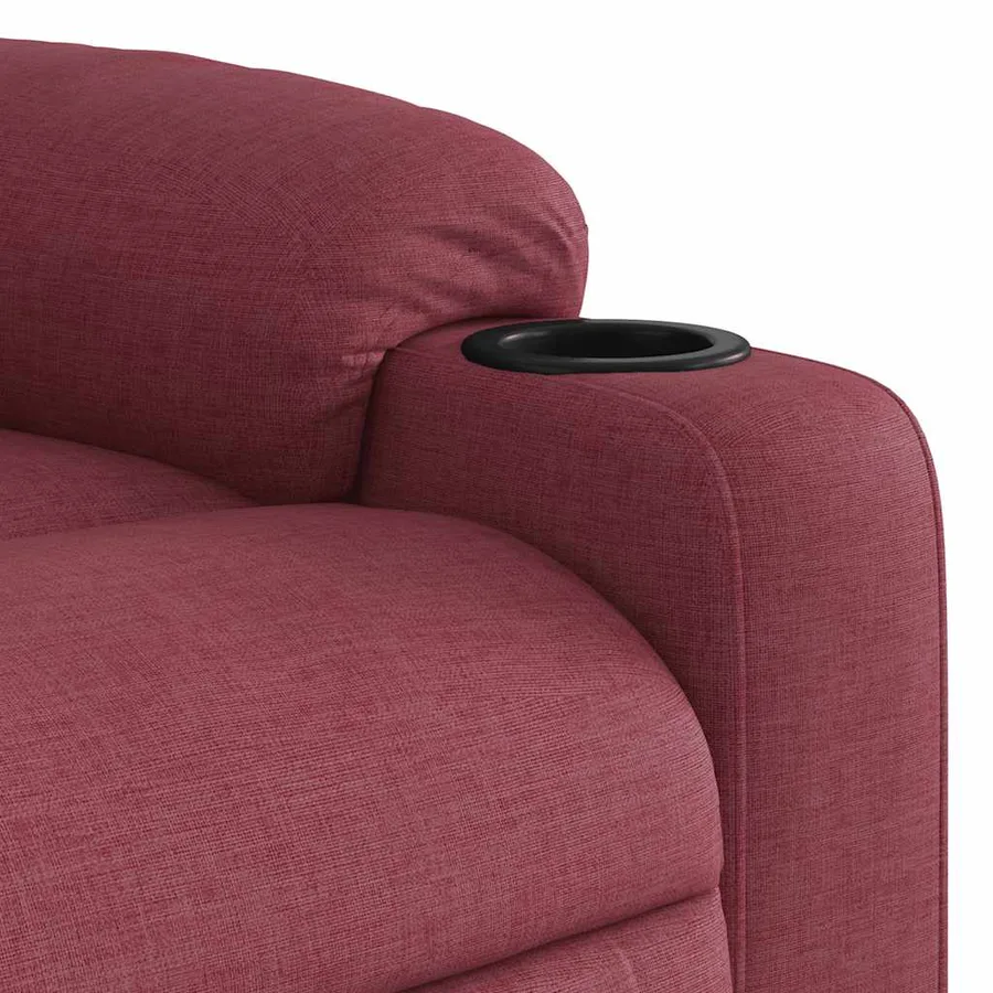 Fauteuil inclinable de massage électrique Rouge bordeaux Tissu - 12