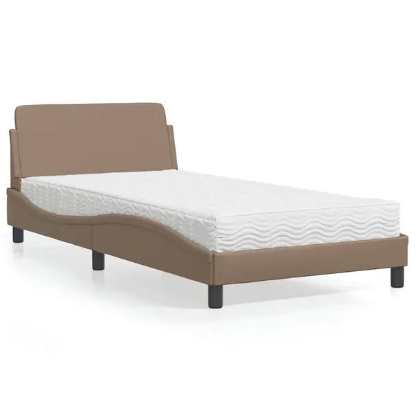 Lit avec matelas Dover cappuccino 100x200 cm similicuir