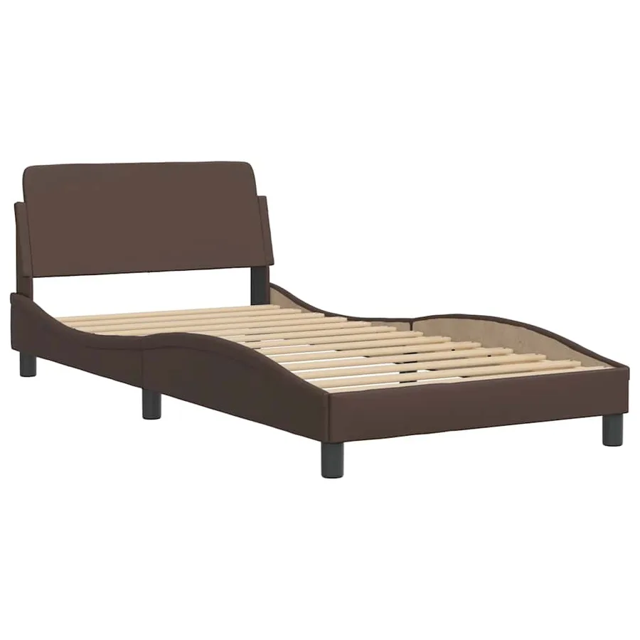 Cadre de lit Dover marron 100x200 cm similicuir - 3