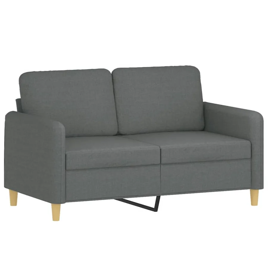Ensemble de canapés 3 pcs coussins gris foncé tissu - 4
