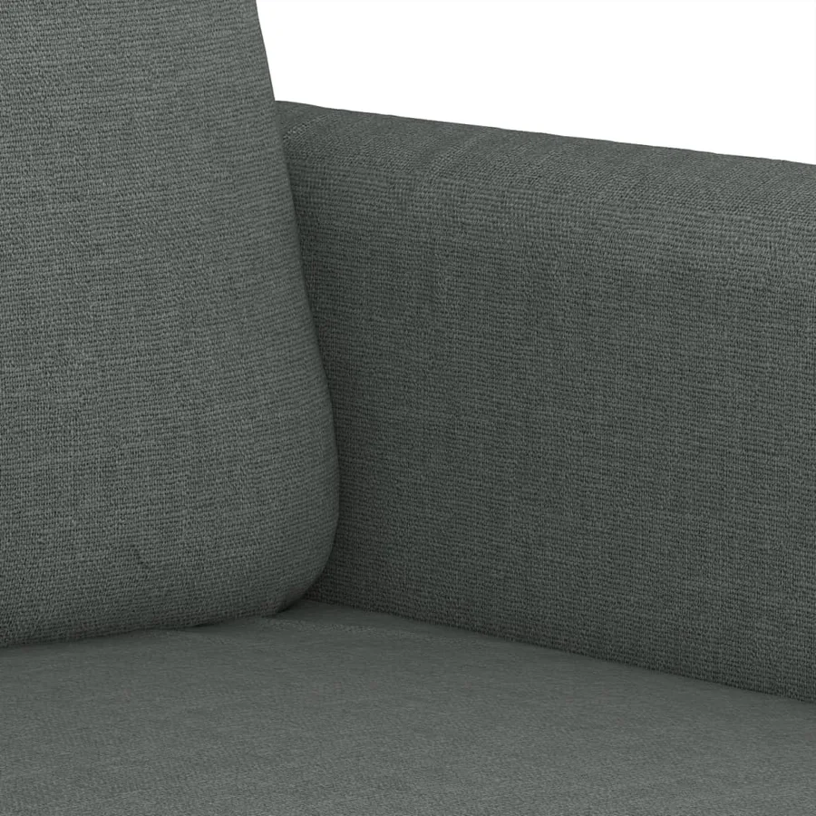 Ensemble de canapés 3 pcs coussins gris foncé tissu - 6