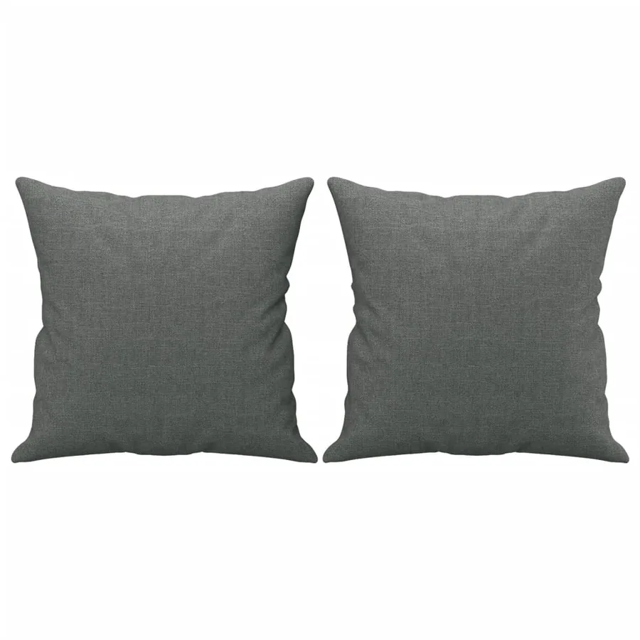 Ensemble de canapés 2 pcs coussins gris foncé tissu - 6