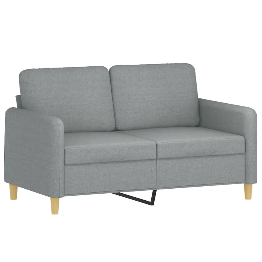 Ensemble de canapés 2 pcs coussins gris clair tissu - 3