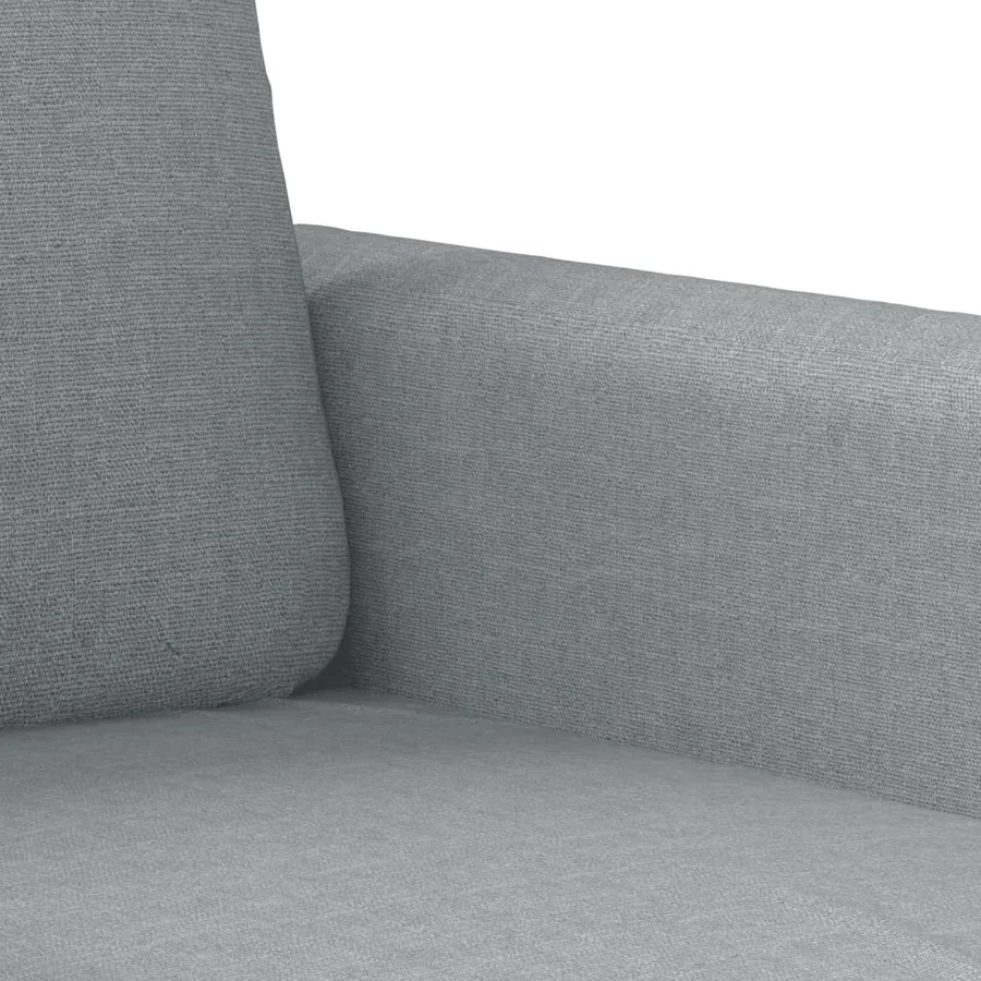 Ensemble de canapés 2 pcs coussins gris clair tissu - 7