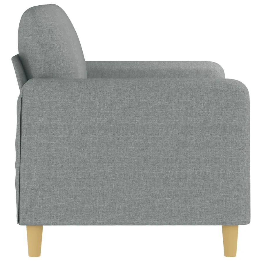 Canapé à 2 places Gris clair 120 cm Tissu - 4