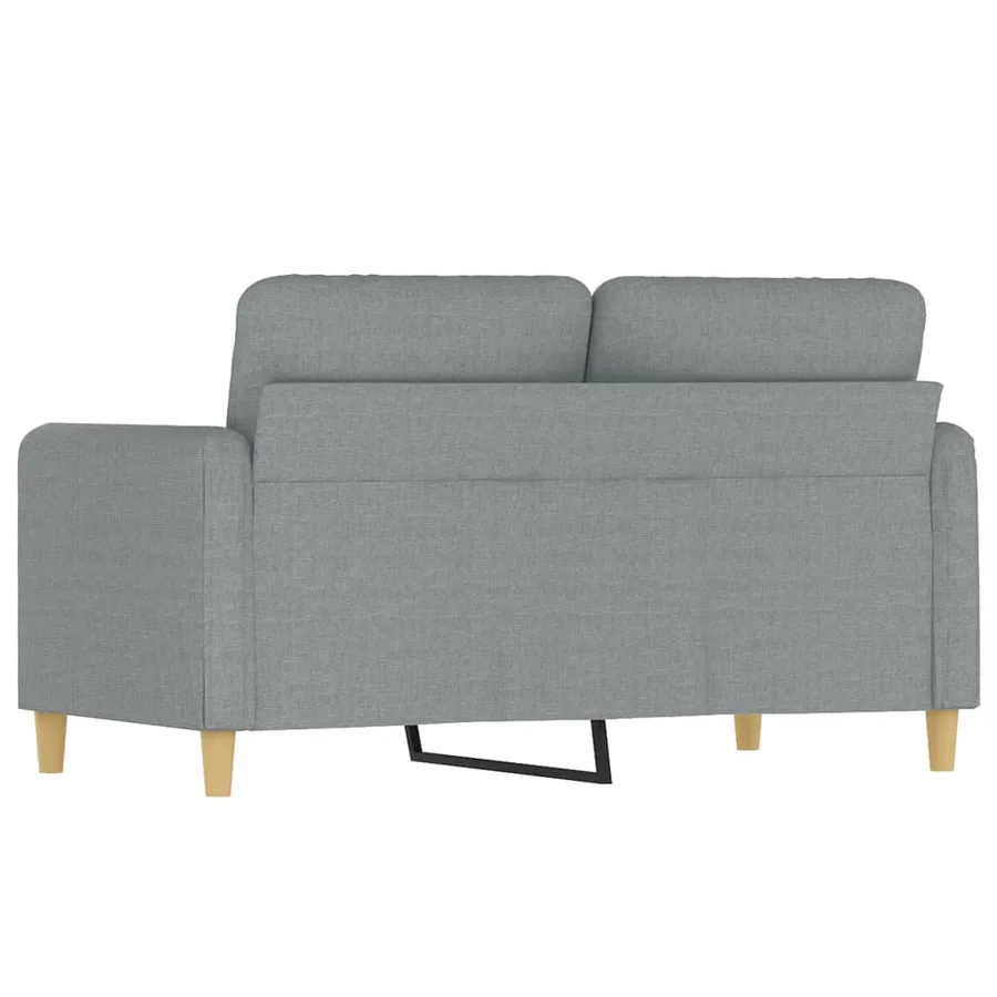 Canapé à 2 places Gris clair 120 cm Tissu - 5