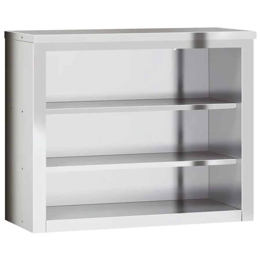 Armoire murale de cuisine avec étagères acier inoxydable - 2