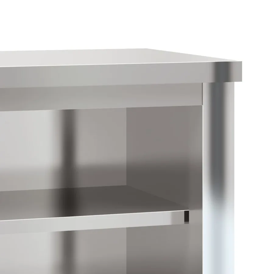 Armoire murale de cuisine avec étagères acier inoxydable - 8