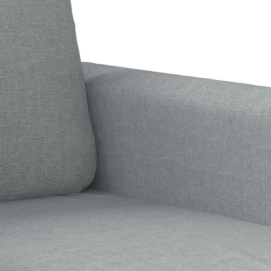 Ensemble de canapés 4 pcs coussins gris clair tissu - 7