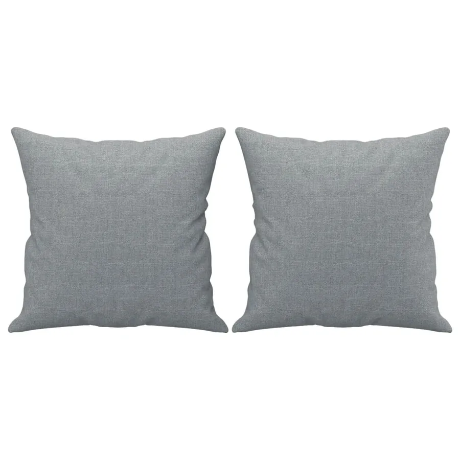 Ensemble de canapés 4 pcs coussins gris clair tissu - 9