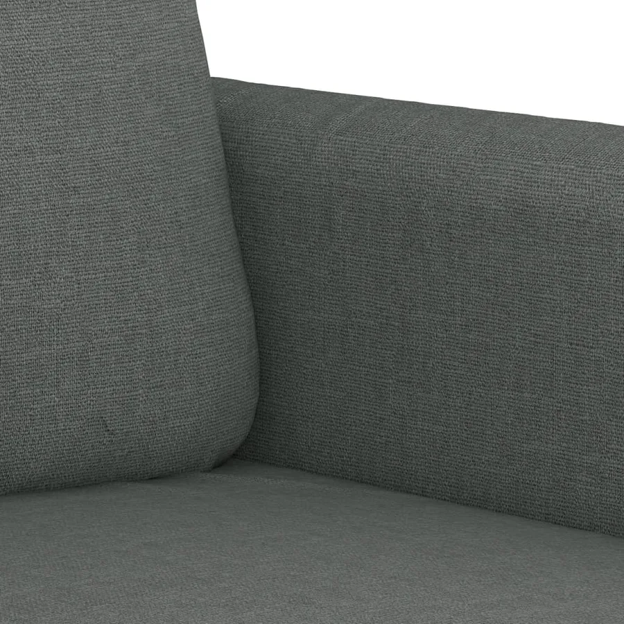 Ensemble de canapés 3 pcs coussins gris foncé tissu - 7