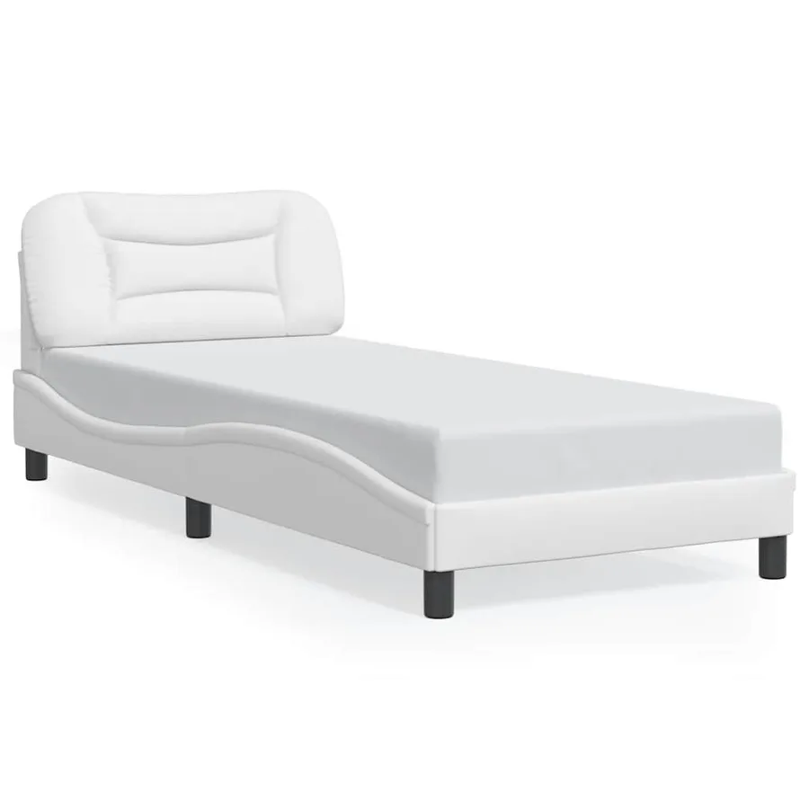 Cadre de lit sans matelas Hvar blanc 80x200 cm similicuir - 2