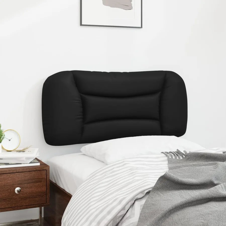 Coussin de tête de lit Hvar noir 90 cm similicuir - 4