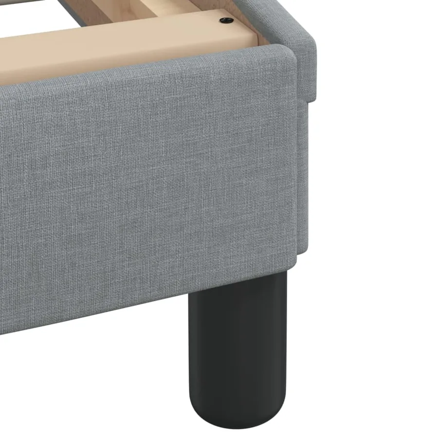 Lit avec matelas Hvar gris clair 80x200 cm tissu - 9