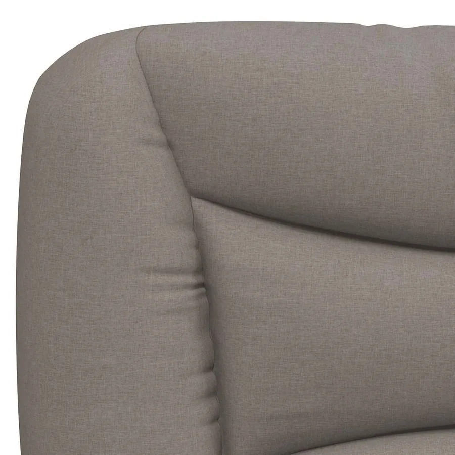 Cadre de lit sans matelas Hvar taupe 90x200 cm tissu - 10