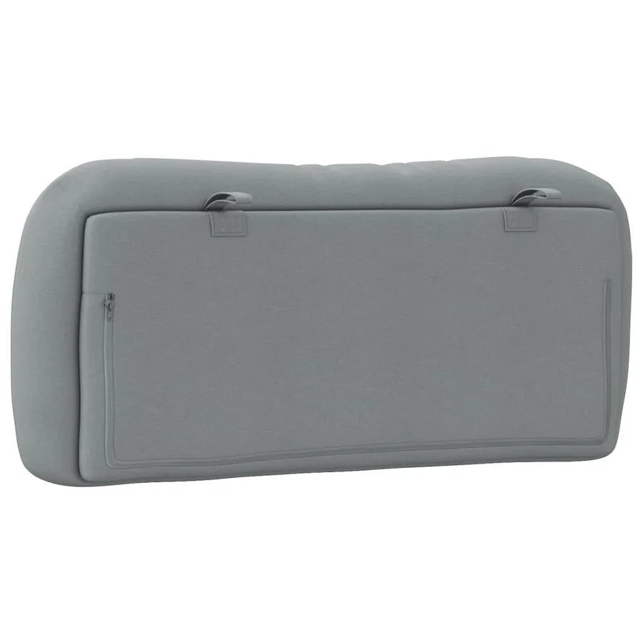 Coussin de tête de lit Hvar gris clair 80 cm tissu - 7
