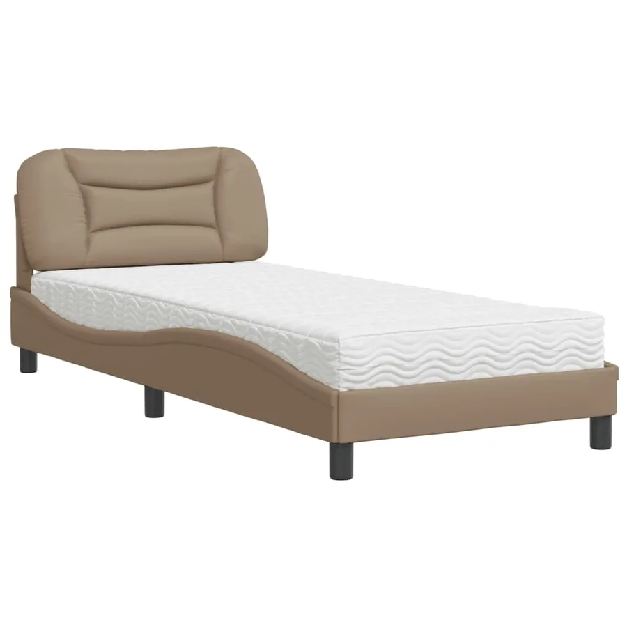 Lit avec matelas Hvar cappuccino 90x200 cm similicuir - 2