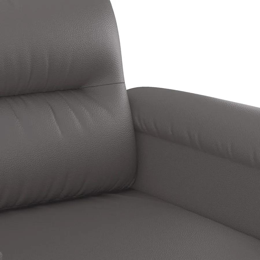 Fauteuil Gris 60 cm Similicuir - 6