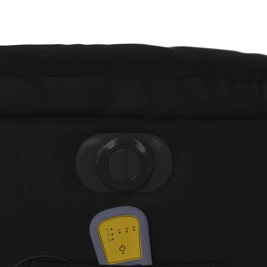 Fauteuil de massage inclinable électrique noir similicuir - 12
