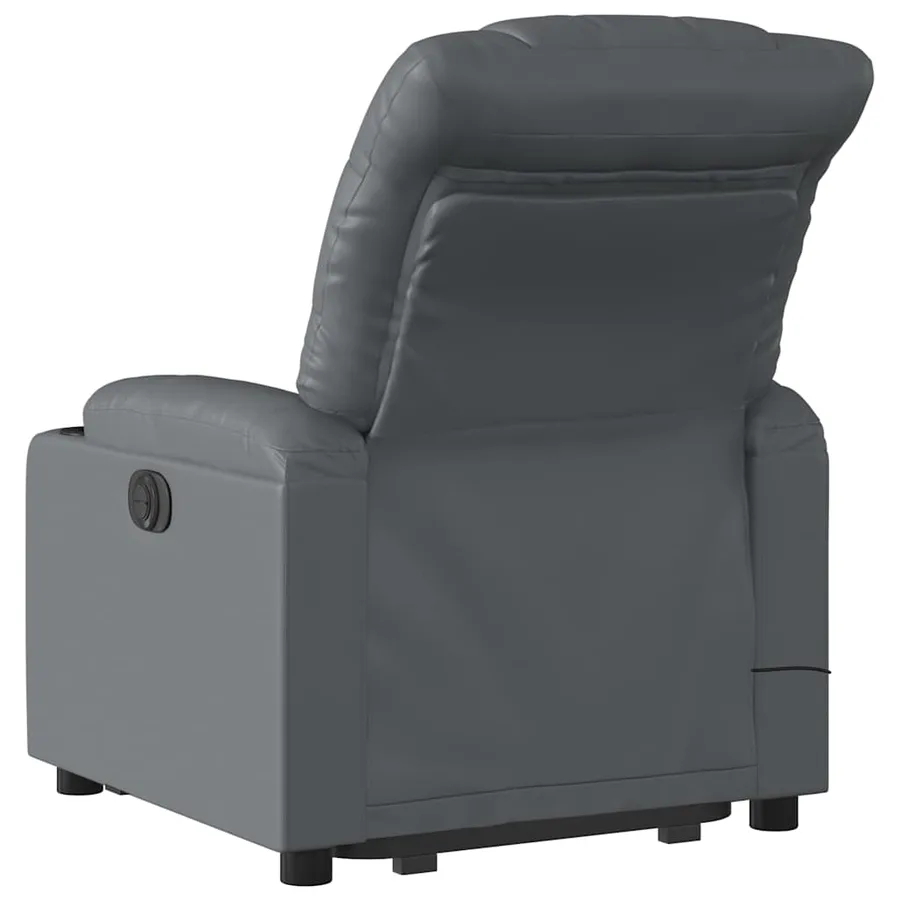 Fauteuil inclinable de massage Gris Similicuir - 5