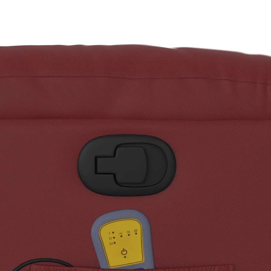 Fauteuil de massage inclinable Rouge bordeaux Similicuir - 10