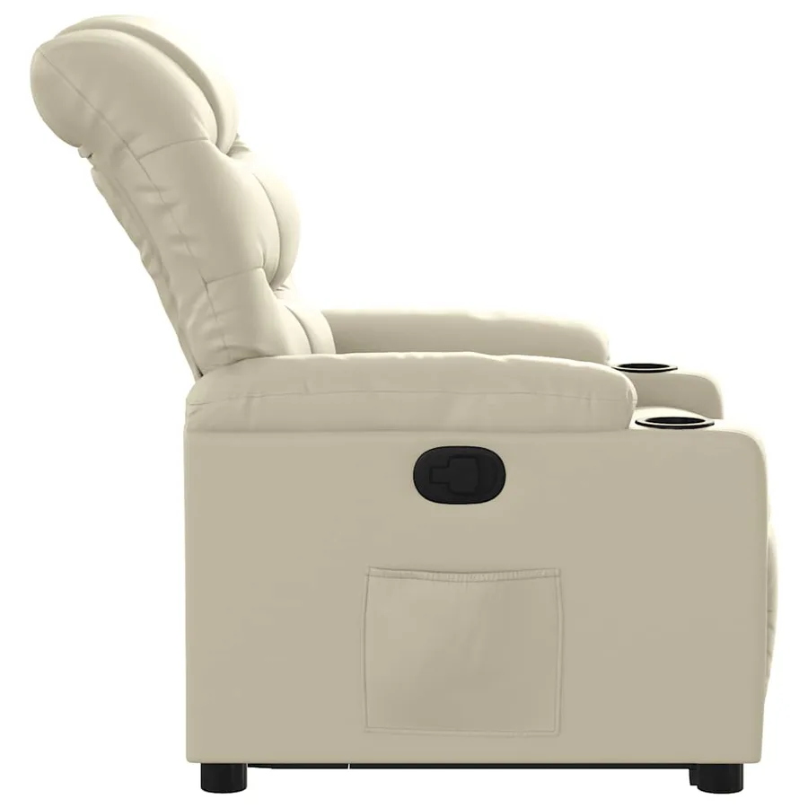 Fauteuil inclinable Crème Similicuir - 10