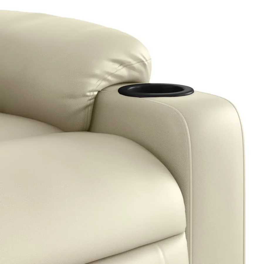 Fauteuil inclinable Crème Similicuir - 11
