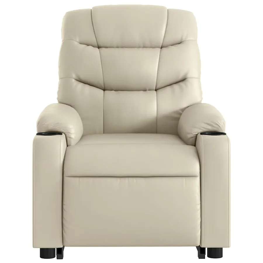 Fauteuil inclinable Crème Similicuir - 9
