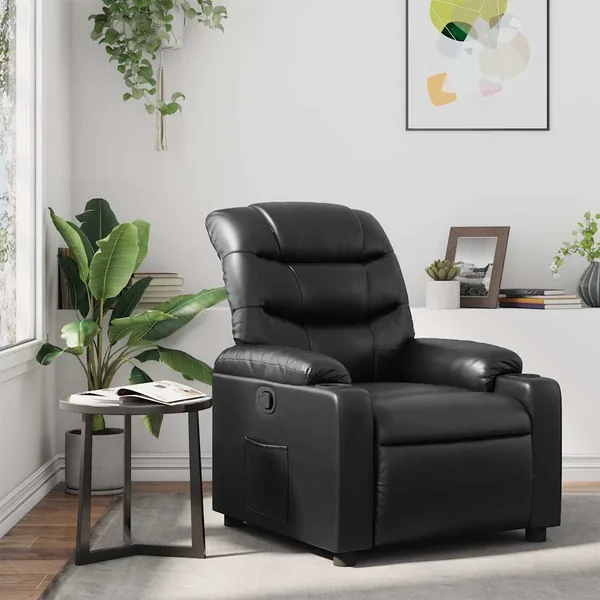 Fauteuil inclinable Noir Similicuir