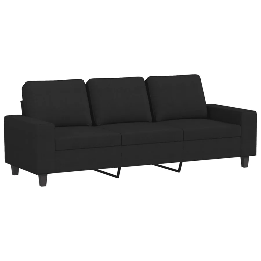 Ensemble de canapés 2 pcs noir tissu - 4