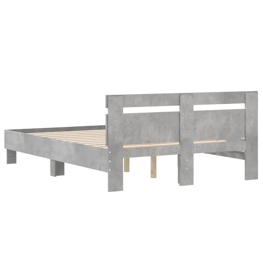 Cadre de lit sans matelas gris béton 120x200 cm - 7