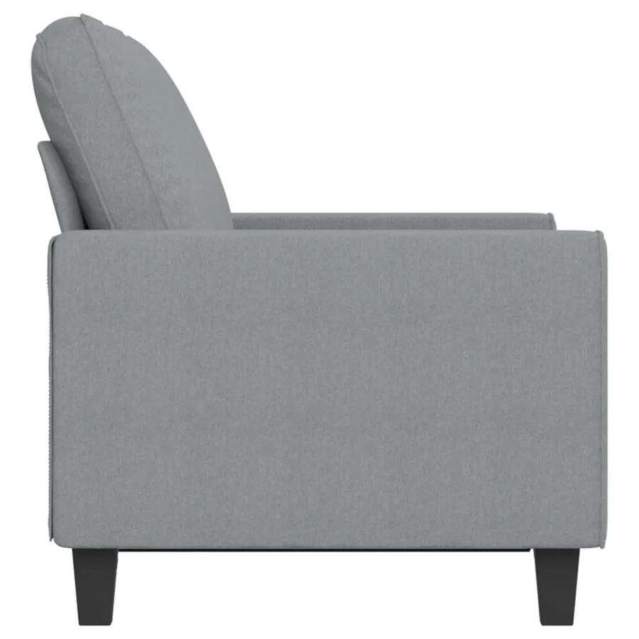Canapé à 2 places Gris clair 120 cm Tissu - 4