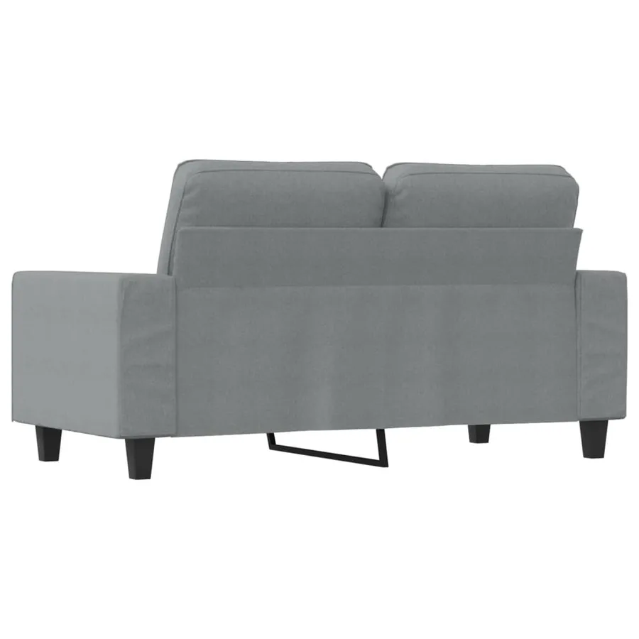 Canapé à 2 places Gris clair 120 cm Tissu - 5