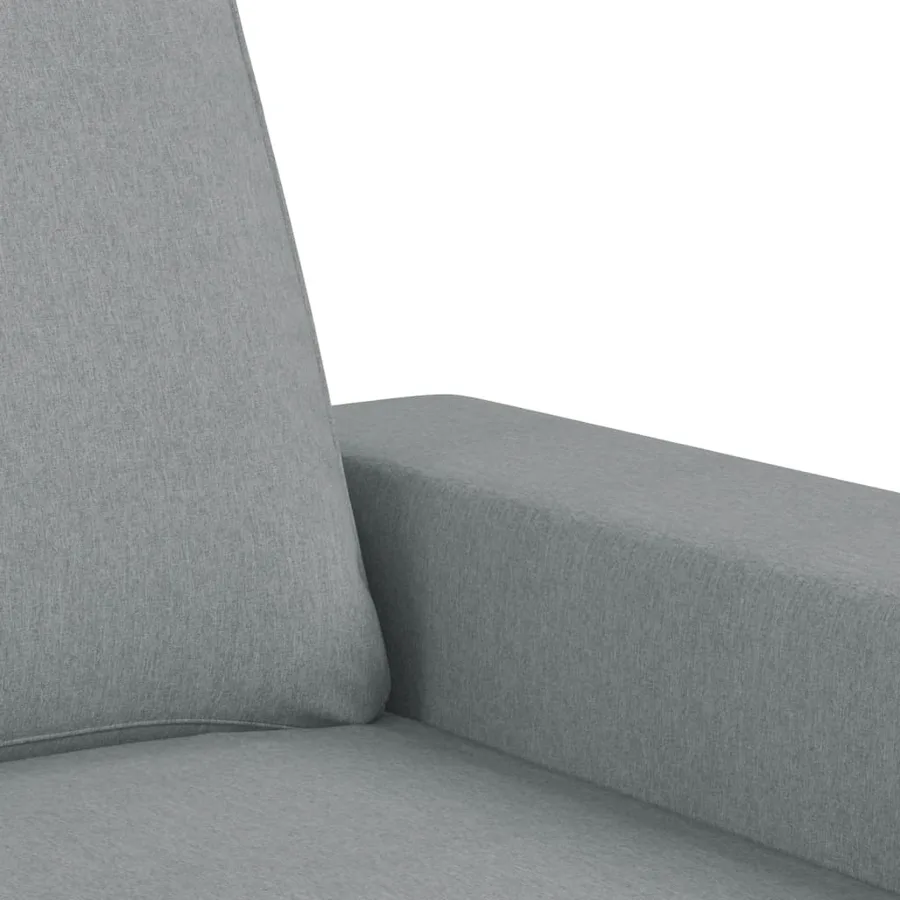 Canapé à 2 places Gris clair 120 cm Tissu - 6