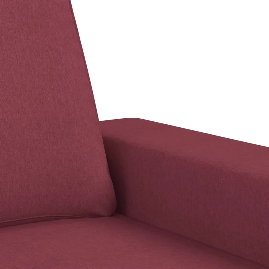 Canapé à 3 places Rouge bordeaux 180 cm Tissu - 6
