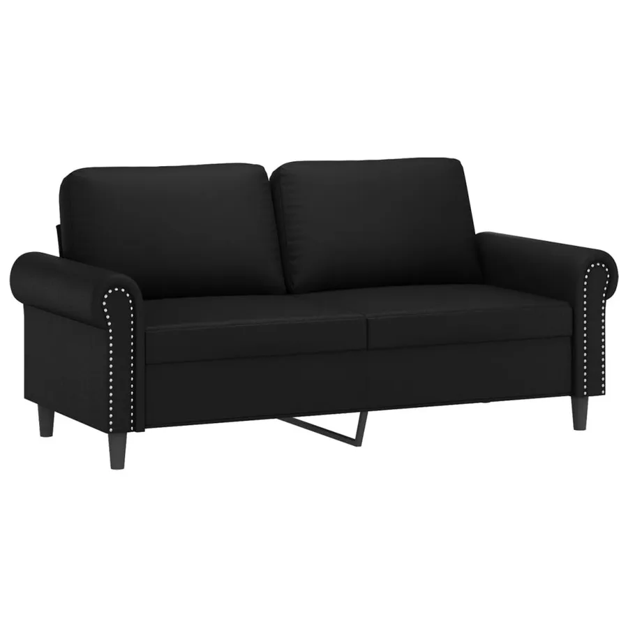 Ensemble de canapés 3 pcs avec coussins Noir Similicuir - 4