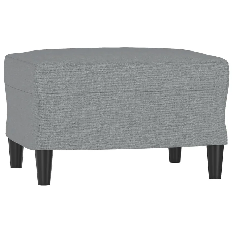 Canapé à 3 places avec repose-pieds Gris clair 180 cm Tissu - 5