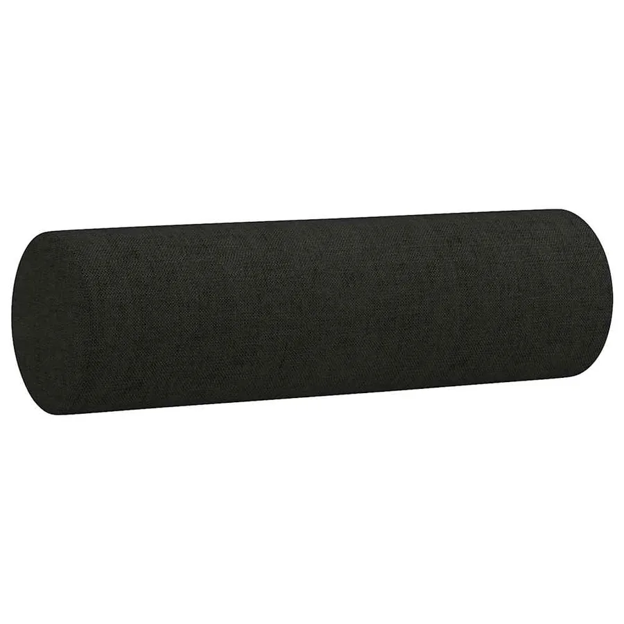 Canapé 3 places avec oreillers décoratifs noir 180 cm tissu - 6